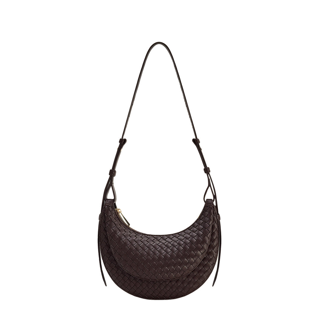 JW PEI Sharon Woven Crossbody Bag - Coffee Brown
