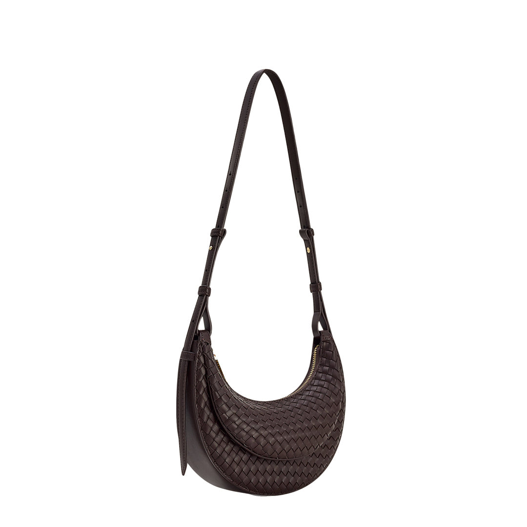 JW PEI Sharon Woven Crossbody Bag - Coffee Brown