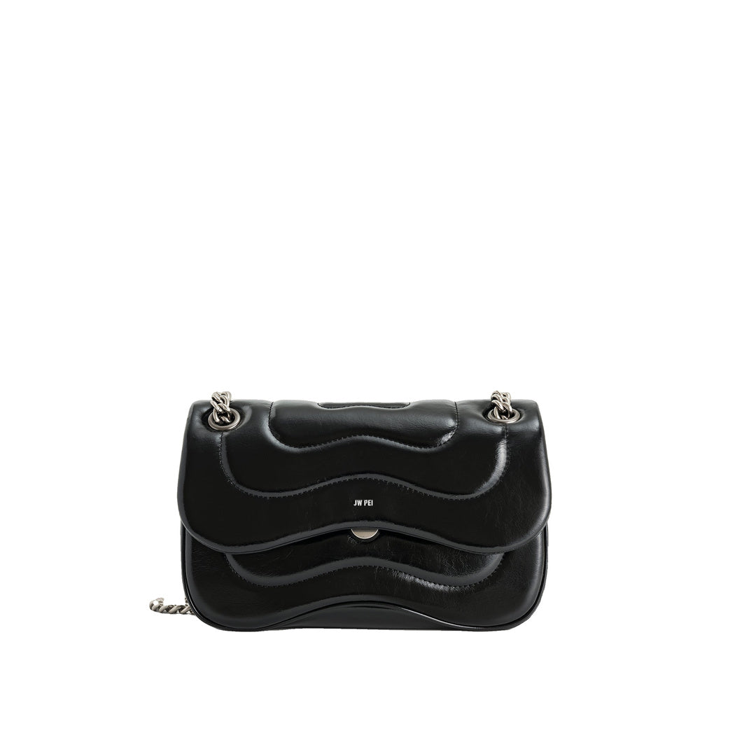 JW PEI Tina Quilted Chain Crossbody - Black