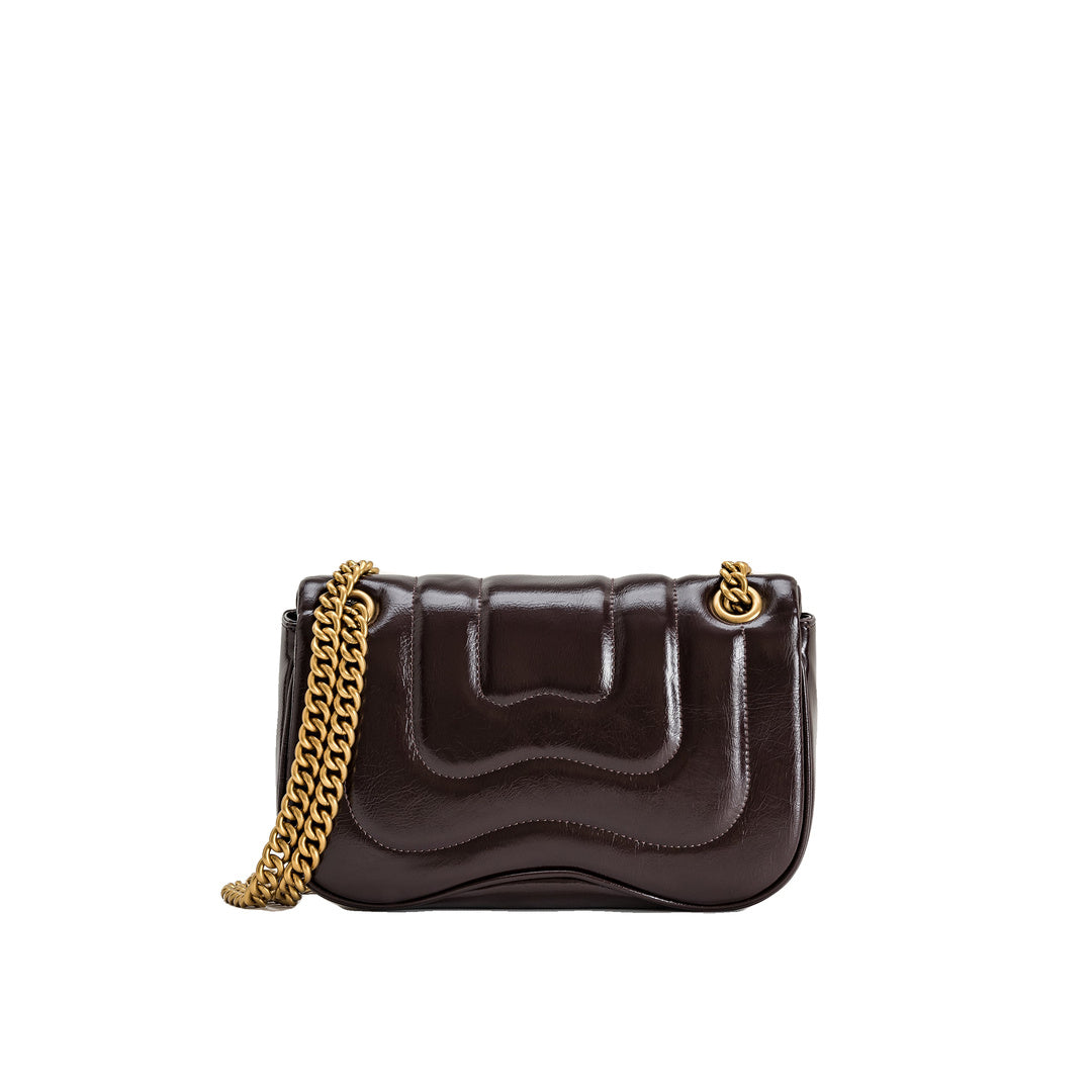 JW PEI Tina Quilted Chain Crossbody - Deep Claret Brown