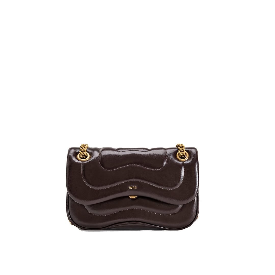 JW PEI Tina Quilted Chain Crossbody - Deep Claret Brown
