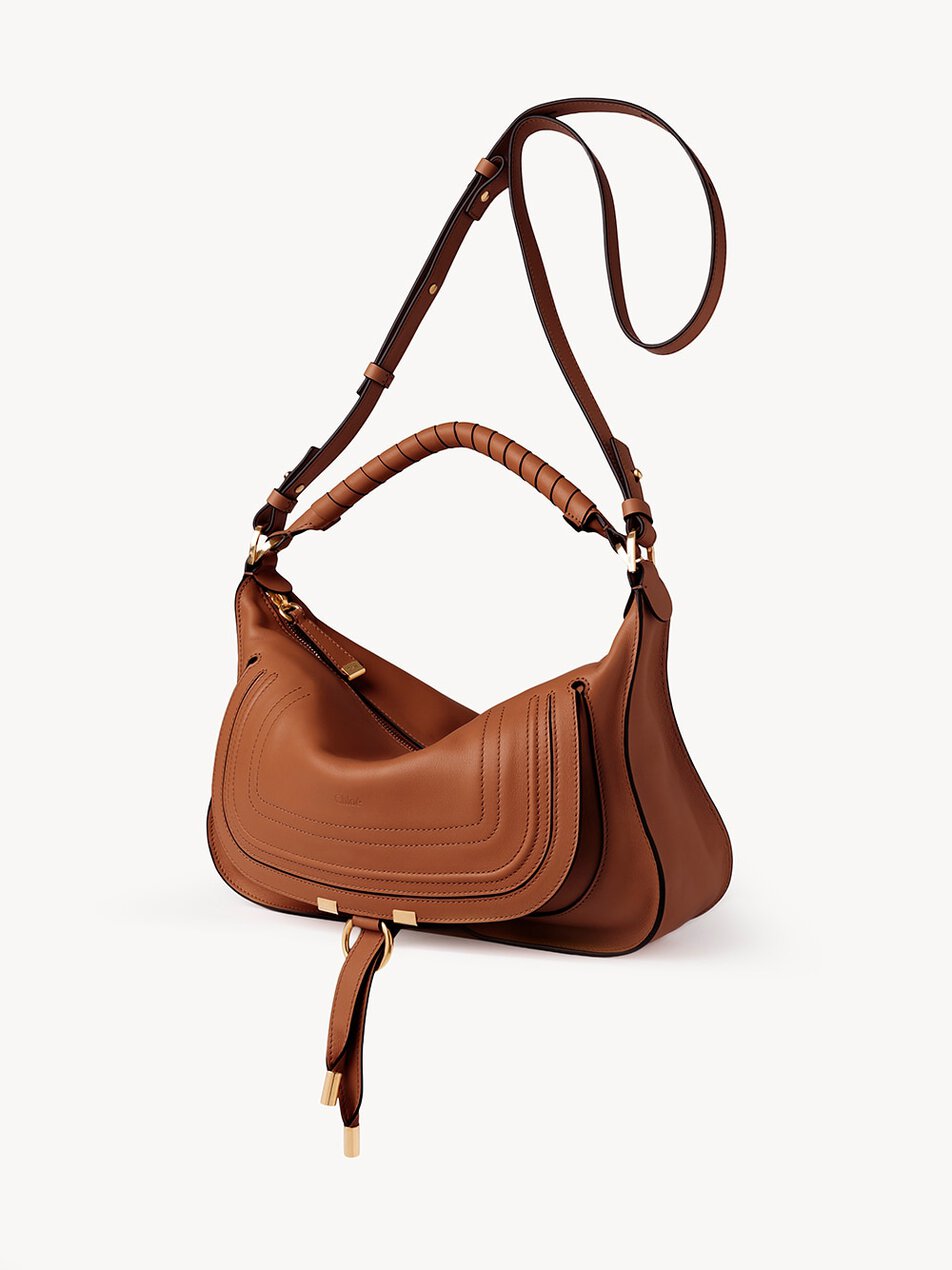 CHLOE Small Marcie shoulder bag in soft leather Clay Brown