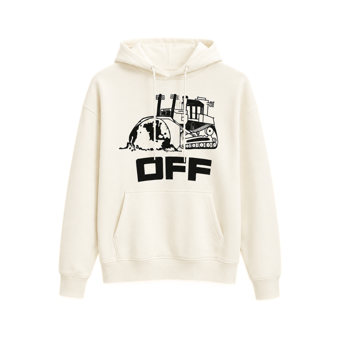 OFF WHITE OW HOODIE CATERPILLAR WHITE