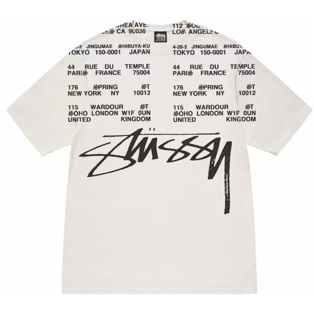 Stussy Locations Pigment Dyed Tee Natural