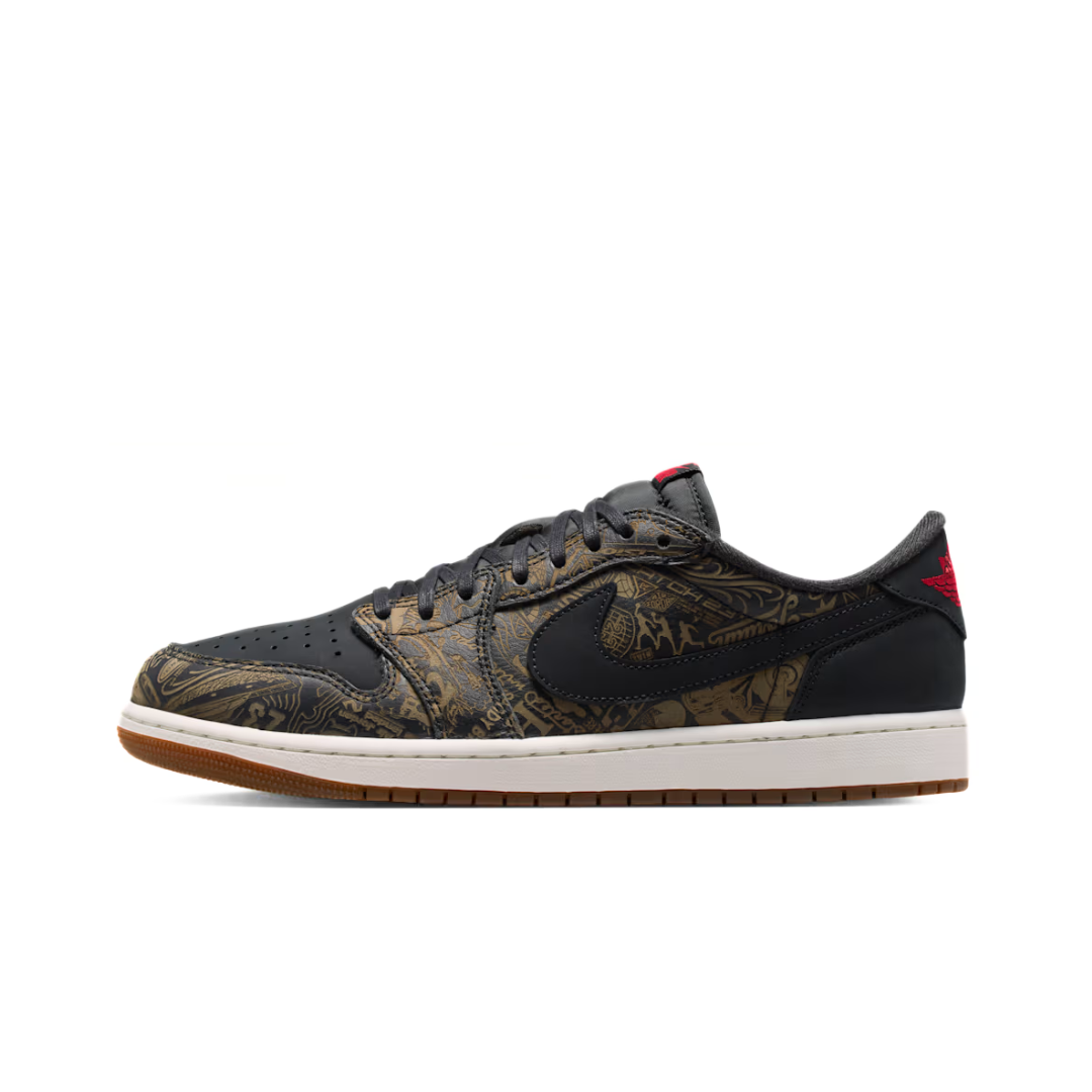 Jordan 1 Retro Low OG Laser Black University Red