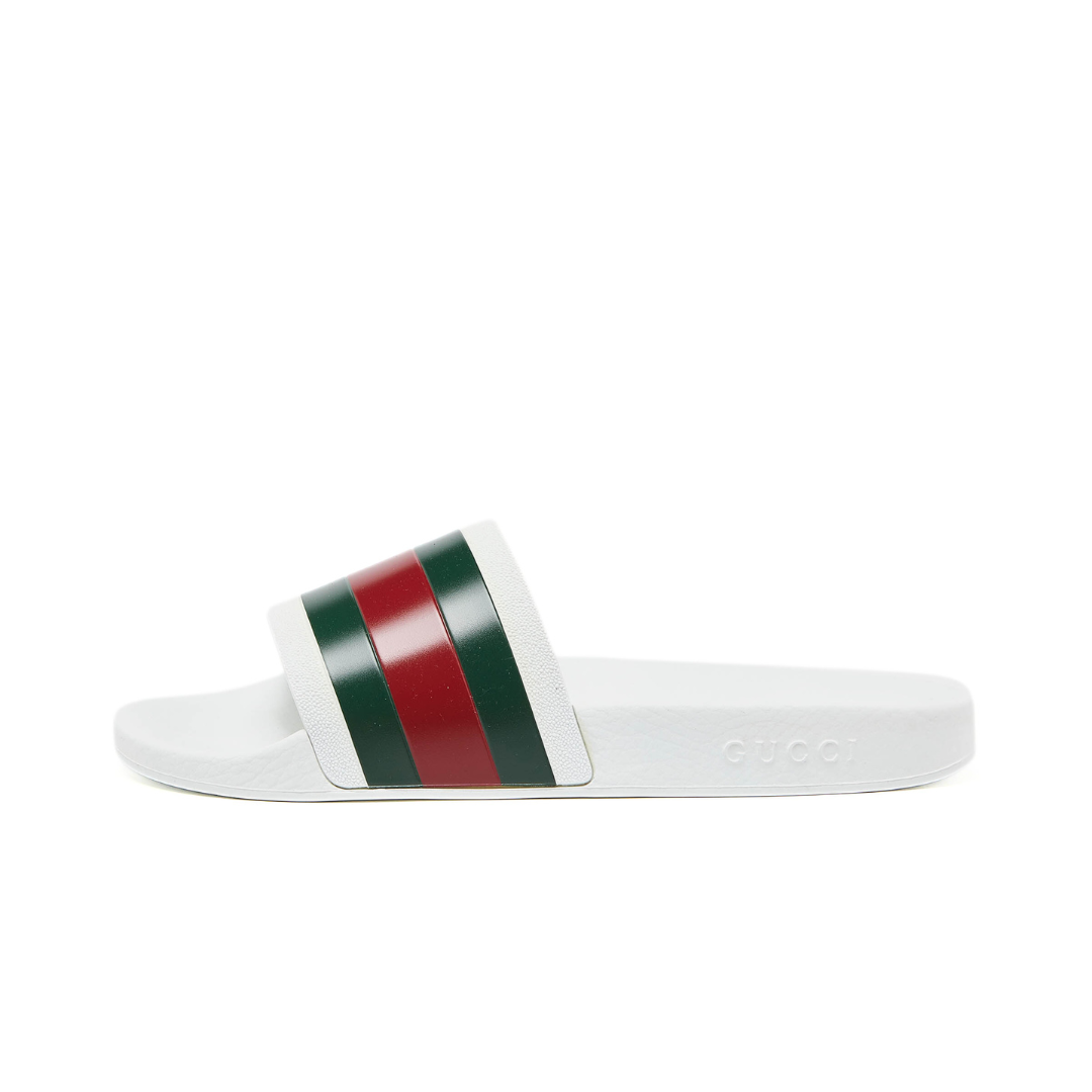 Gucci Pursuit Pool Slides White