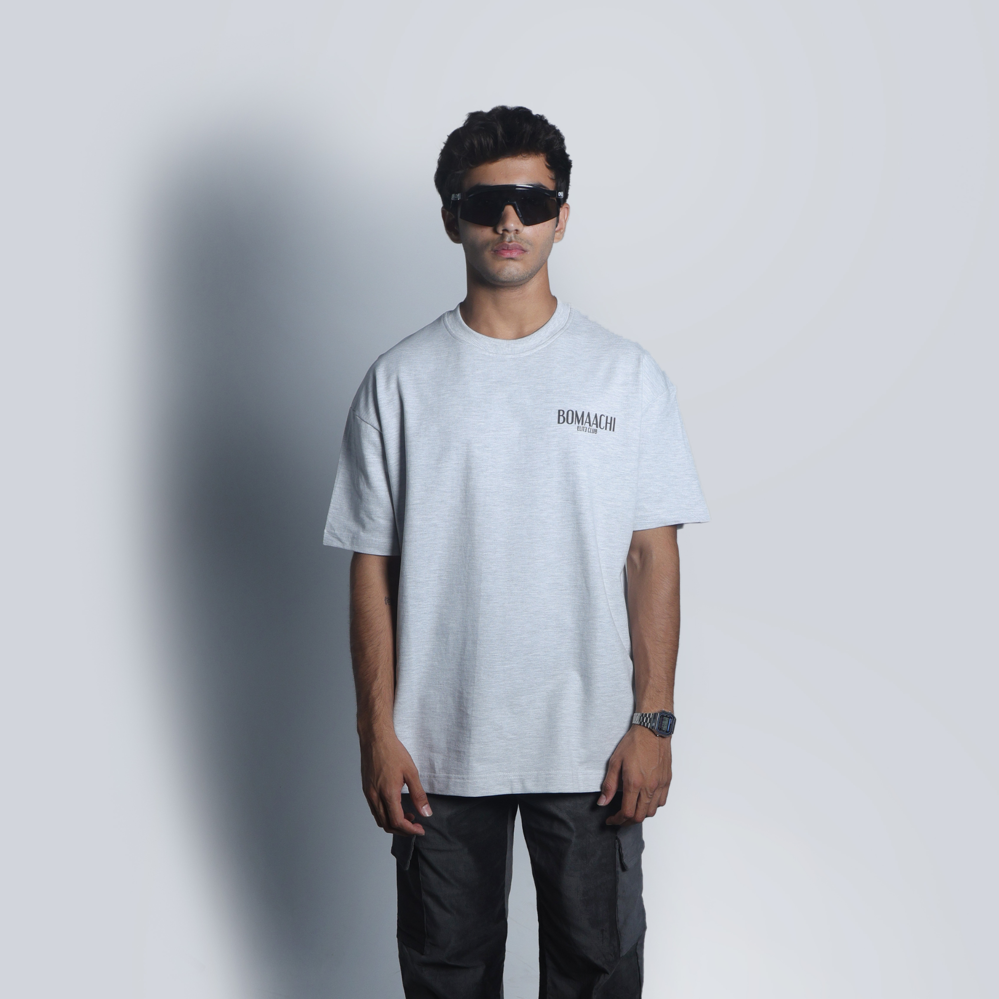 oversized blank melange grey