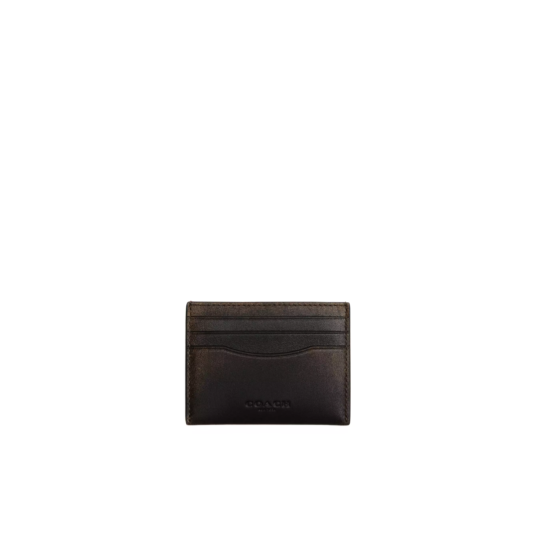 COACH Slim Id Card Case Black Brown
