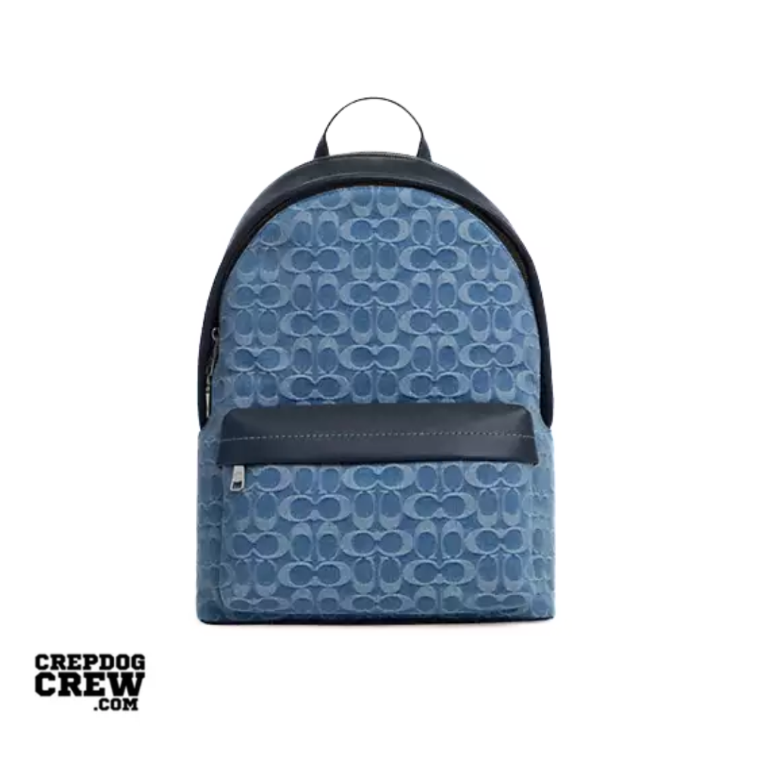 Coach Taylor Backpack In Signature Denim Silver