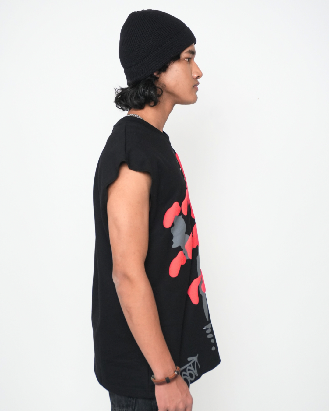 Devil's Sleeveless Tshirt - (Black)