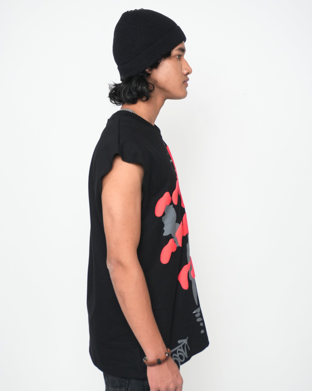 Devil's Sleeveless Tshirt - Black