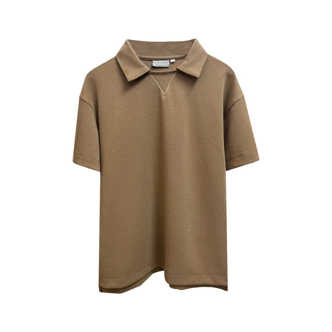 Kantha Polo T-shirt in Teak [Unisex]