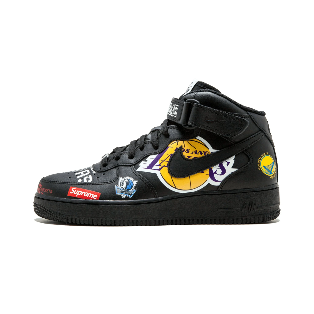 Nike Air Force 1 Mid Supreme NBA Black