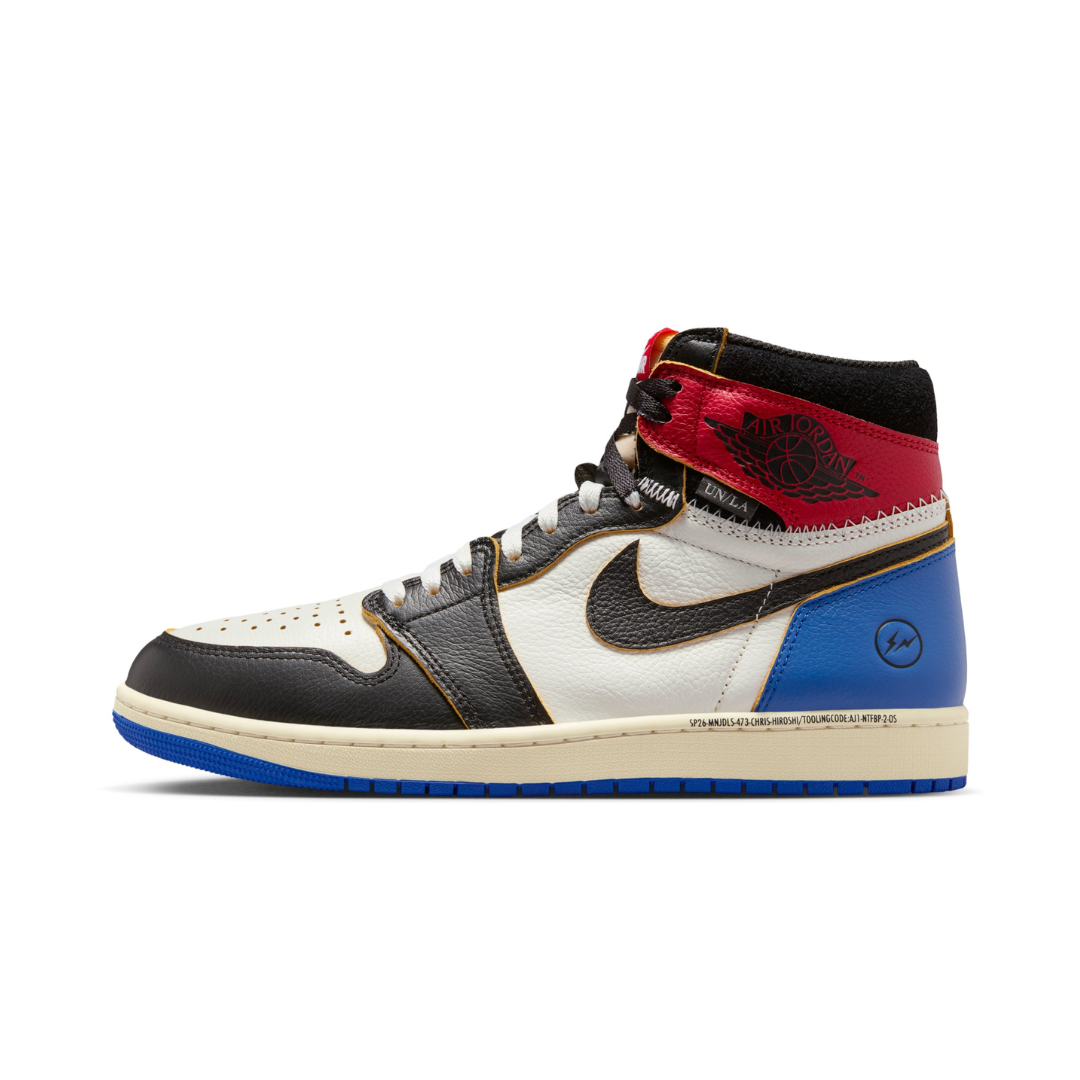 Jordan 1 Retro High OG SP Fragment x Union LA Varsity Red Sport Royal