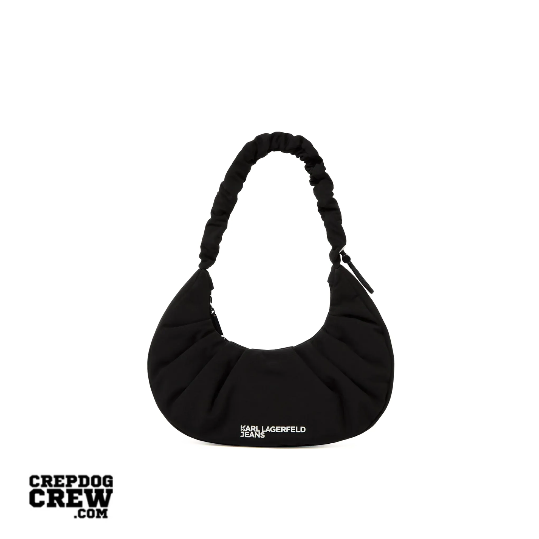 KARL LAGERFELD Gathered small hobo bag black