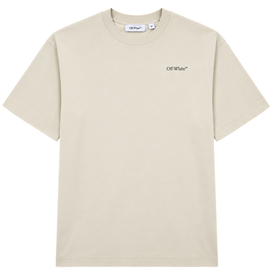 Off White Half Arrow Skate Tee PUMICE STONE