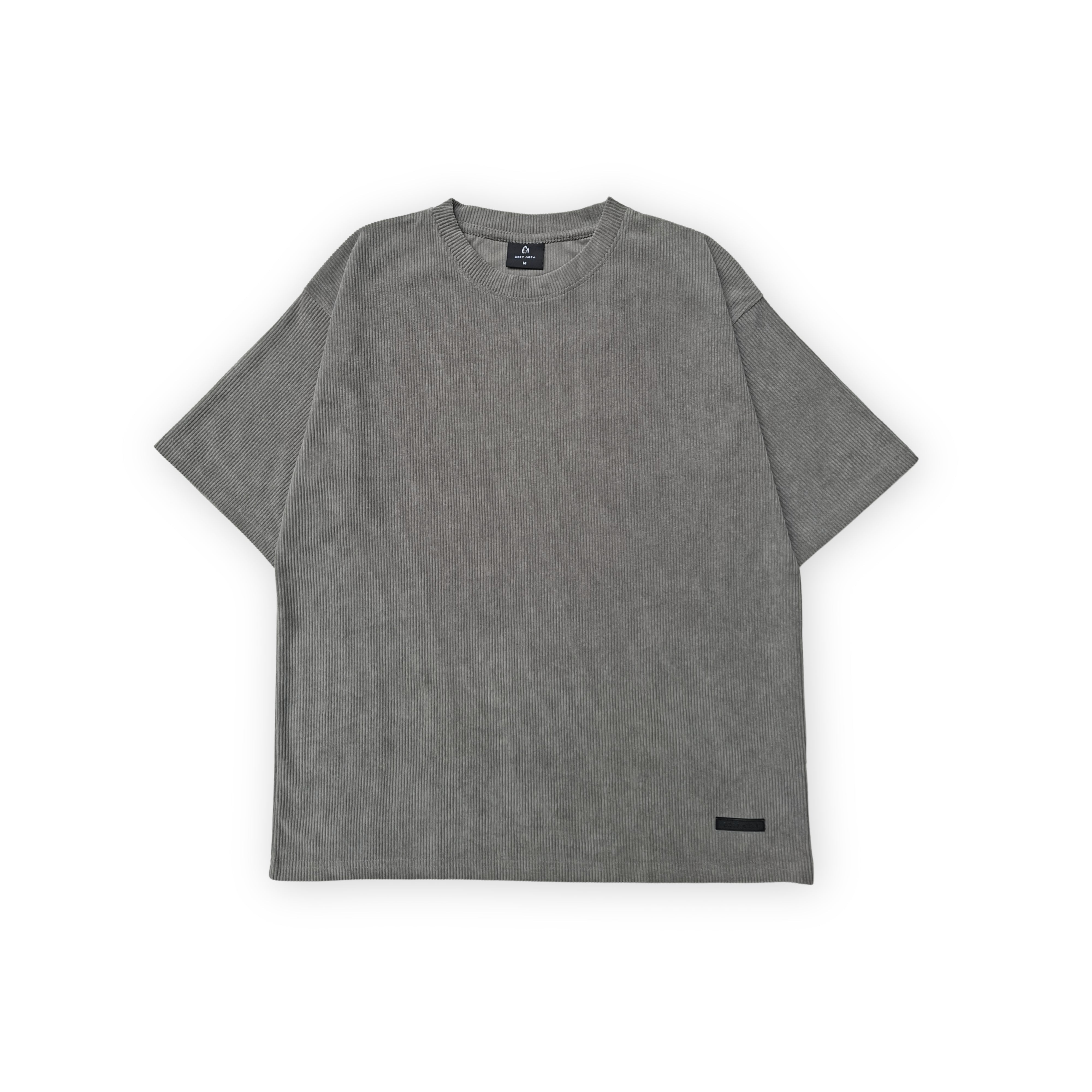 GREY CORDUROY TSHIRT
