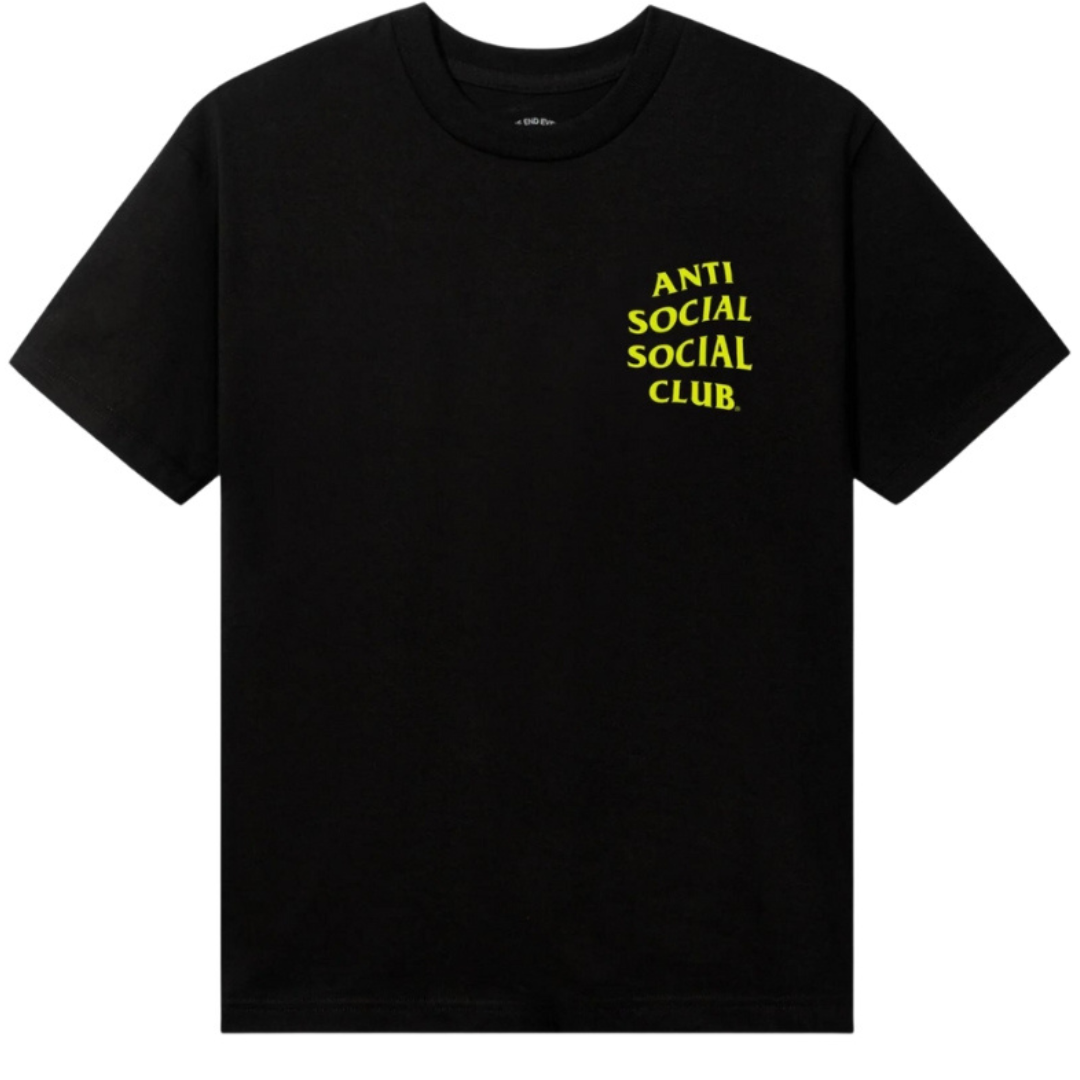 Anti Social Social Club Yellow Banded Tee Black