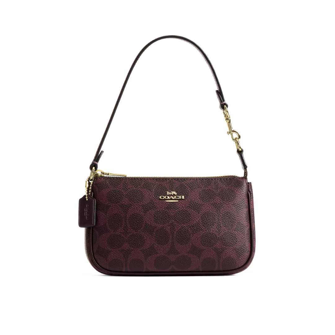 Coach Nolita 19 In Signature Canvas Gold Black Currant