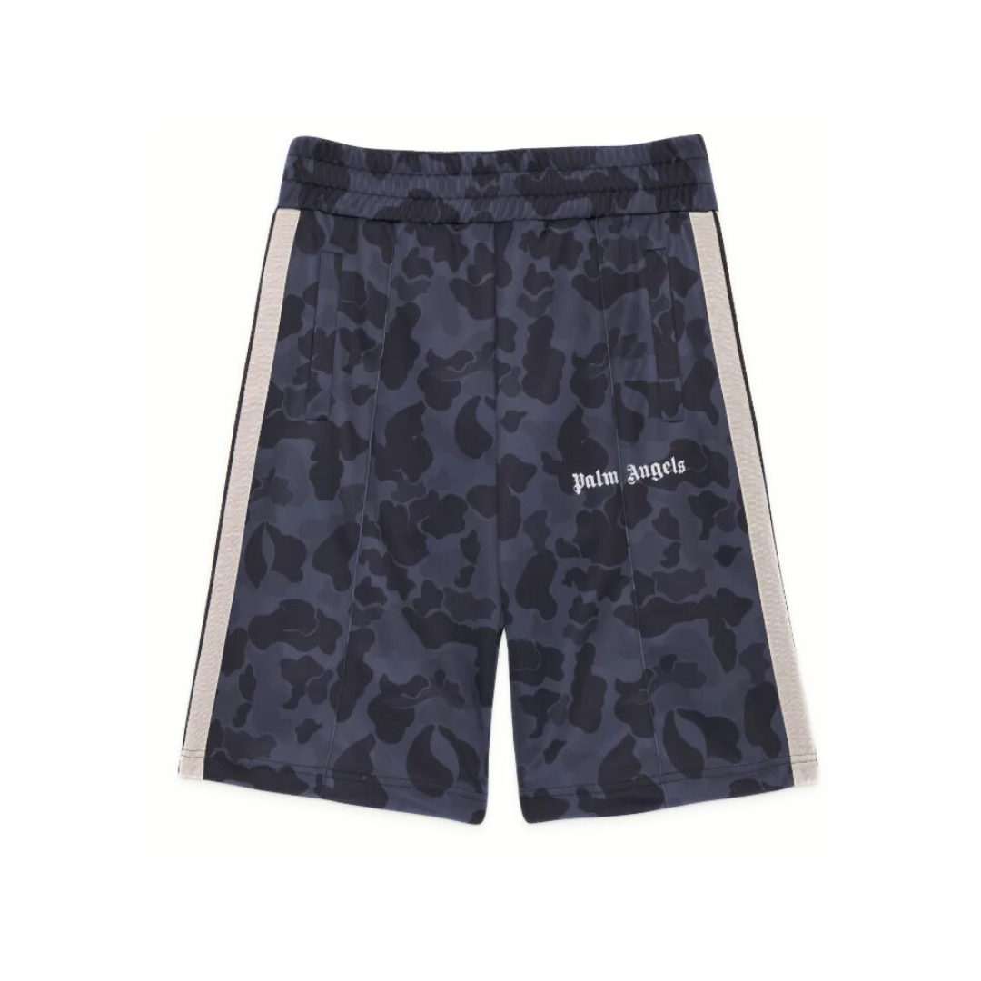 Palm Angels Night Camp Track Shorts Black/Grey/White