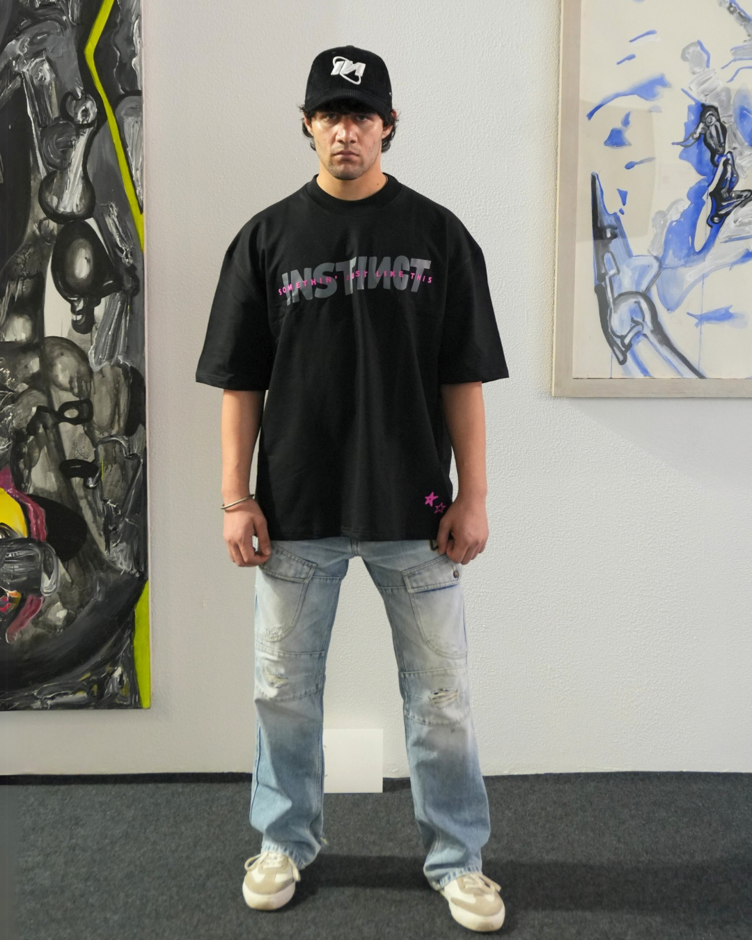 Just Like This Oversized T-Shirt -(Black)