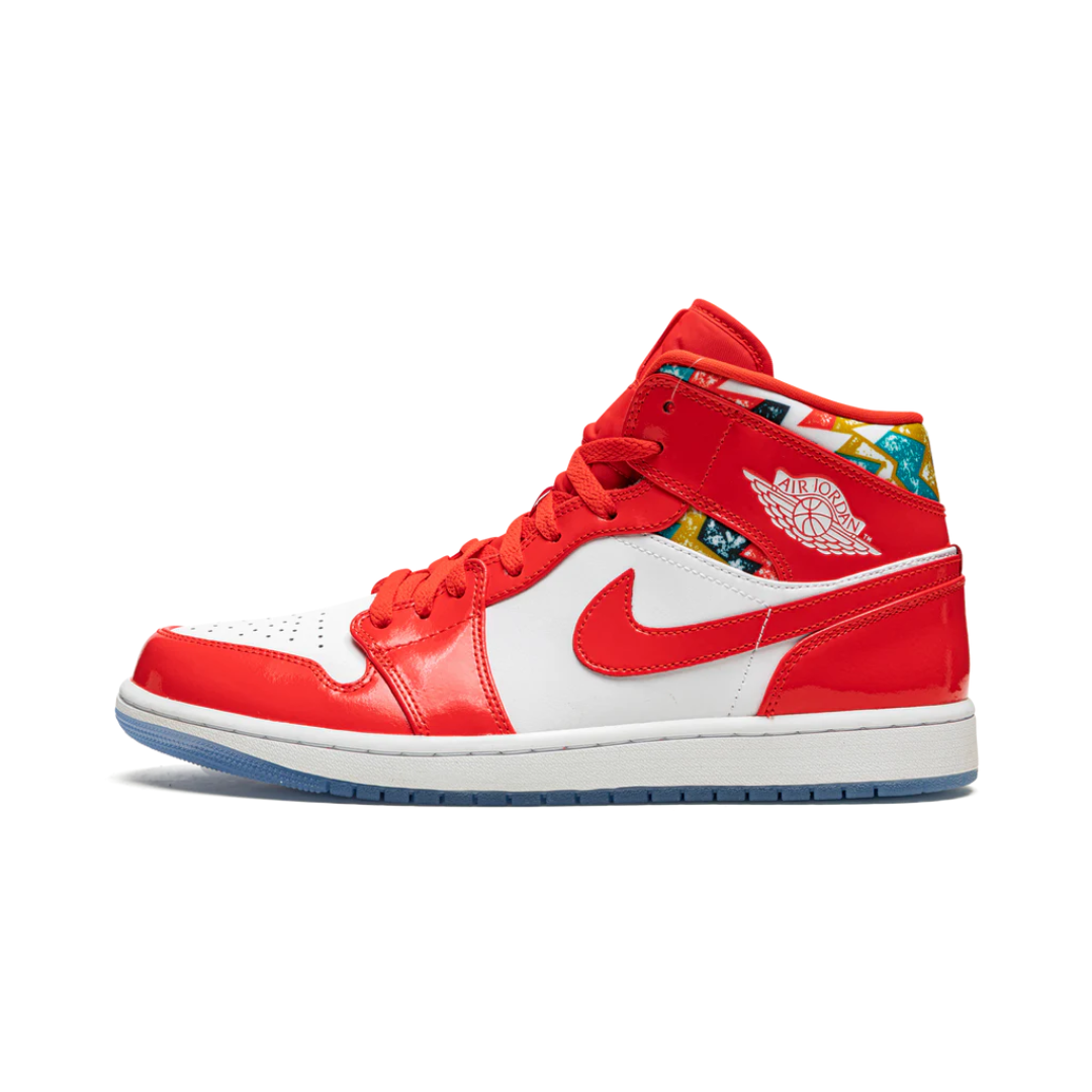 Jordan 1 Mid Barcelona Sweater Red Patent