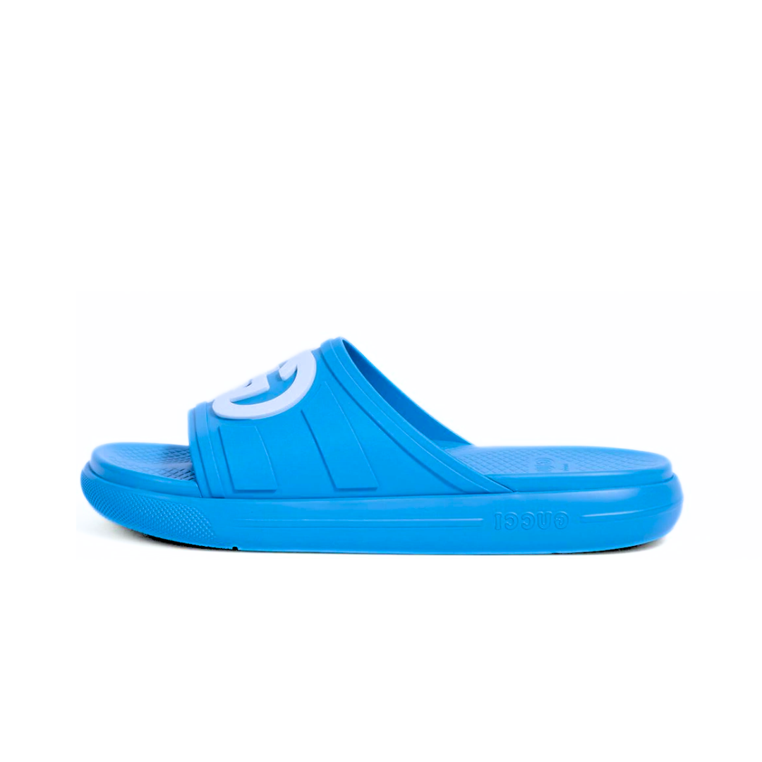 GUCCI RUBBER SLIDE BLUE