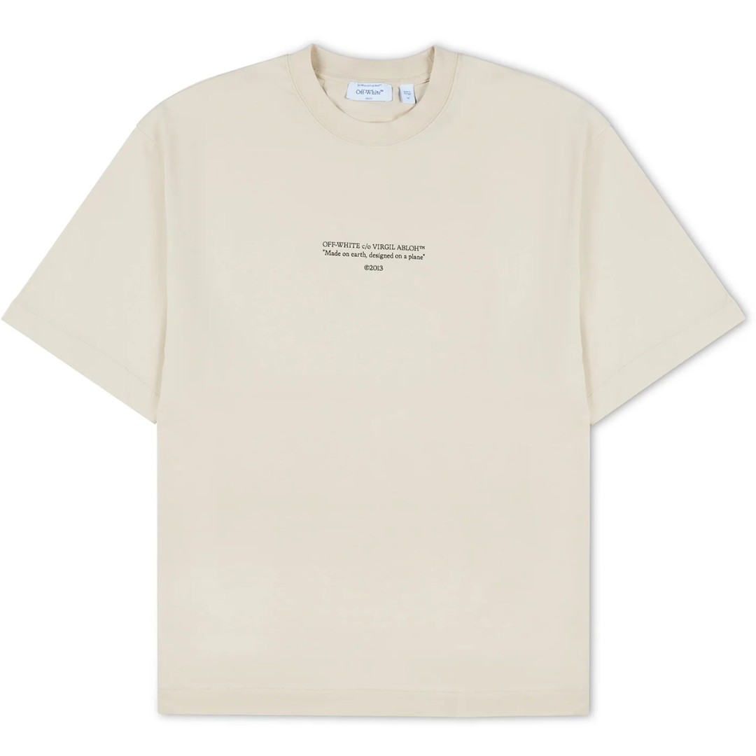 Off White Statement Skate Tee PUMICE STONE