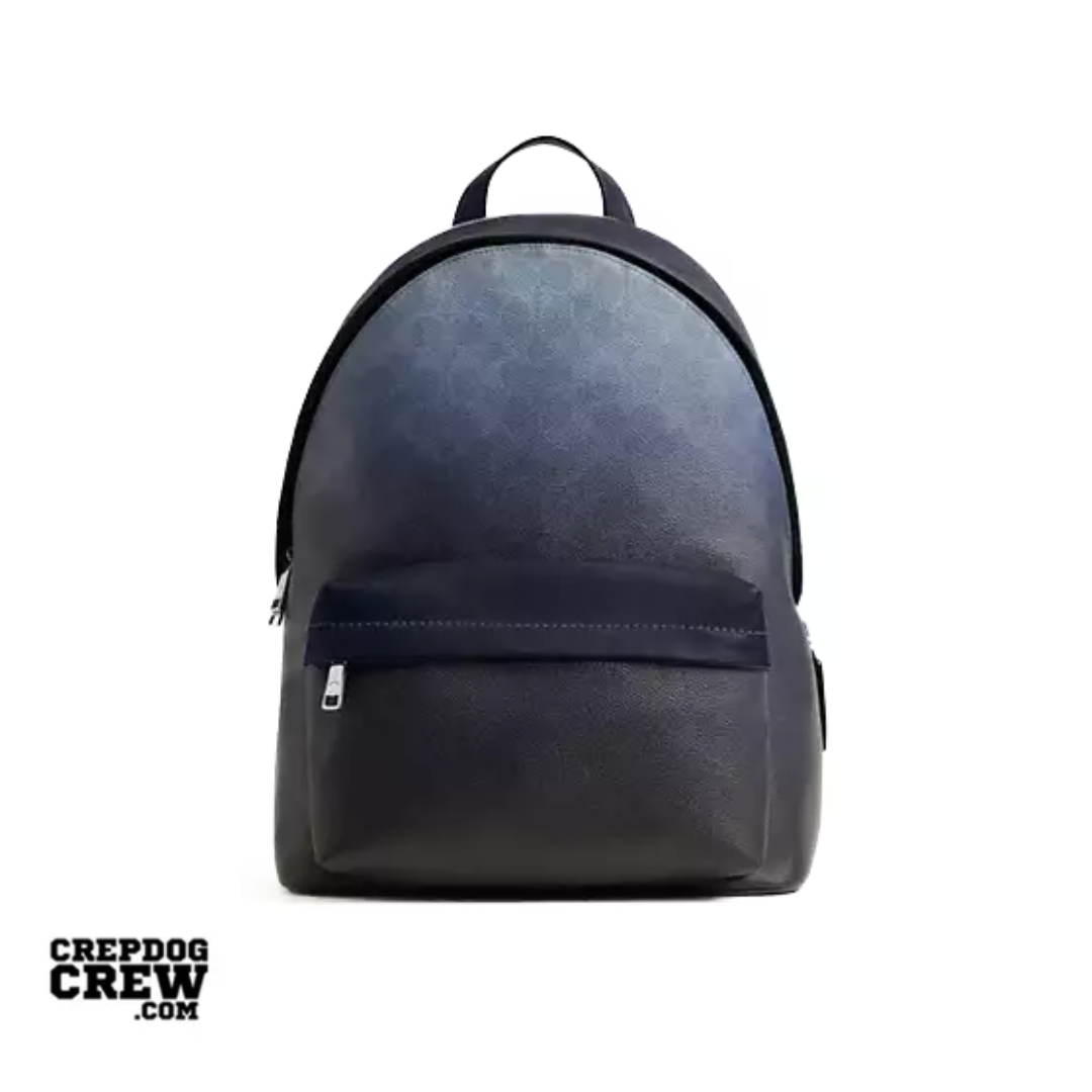 Coach Taylor Backpack In Ombre Signature Canvas Silver Blue