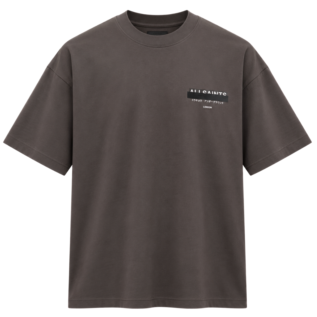 ALL SAINTS REDACT SS CREW	WASHED BLACK