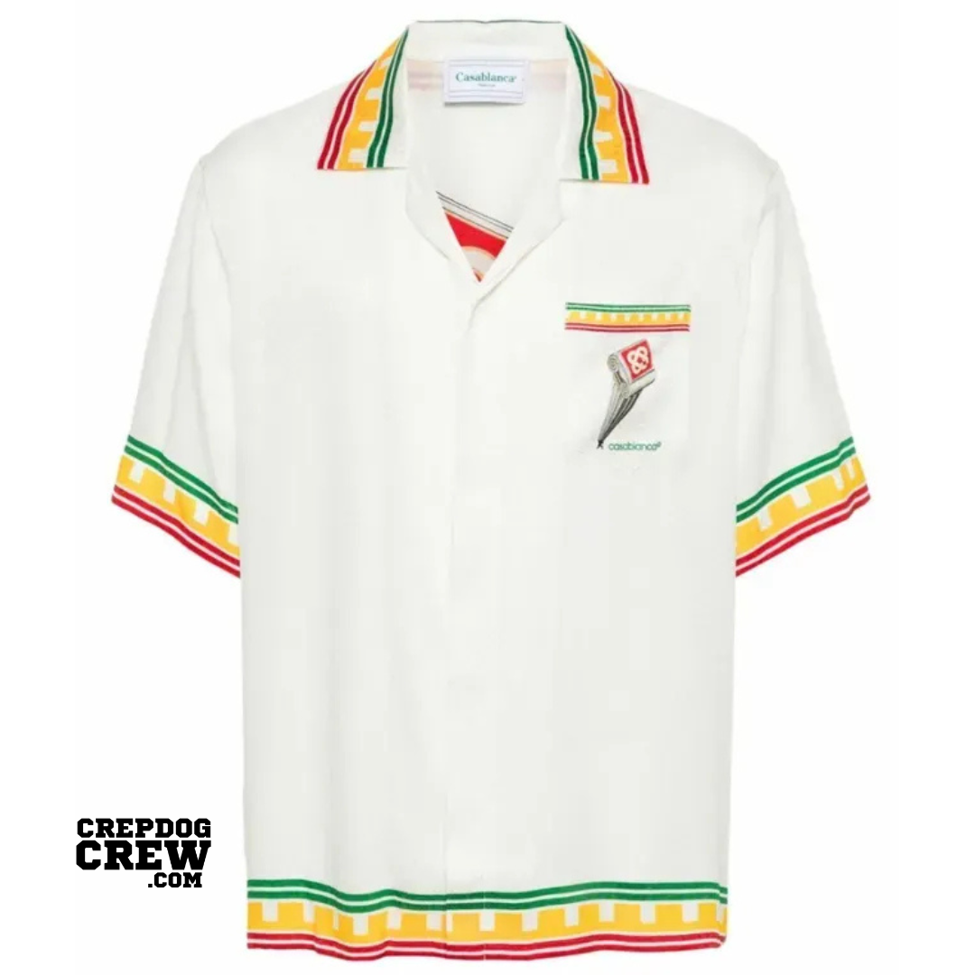 CASABLANCA LEANING COLOUMN SHIRT WHITE
