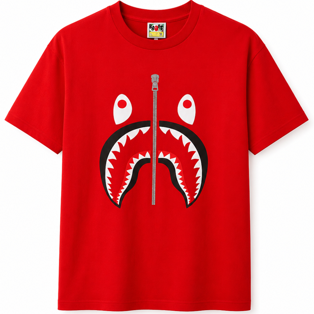 BAPE SHARK TEE	RED