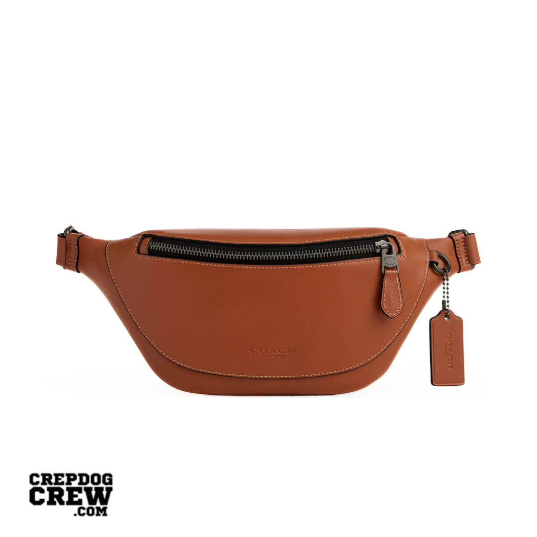 Coach Warren Mini Belt Bag smooth leather Gunmetal Tan