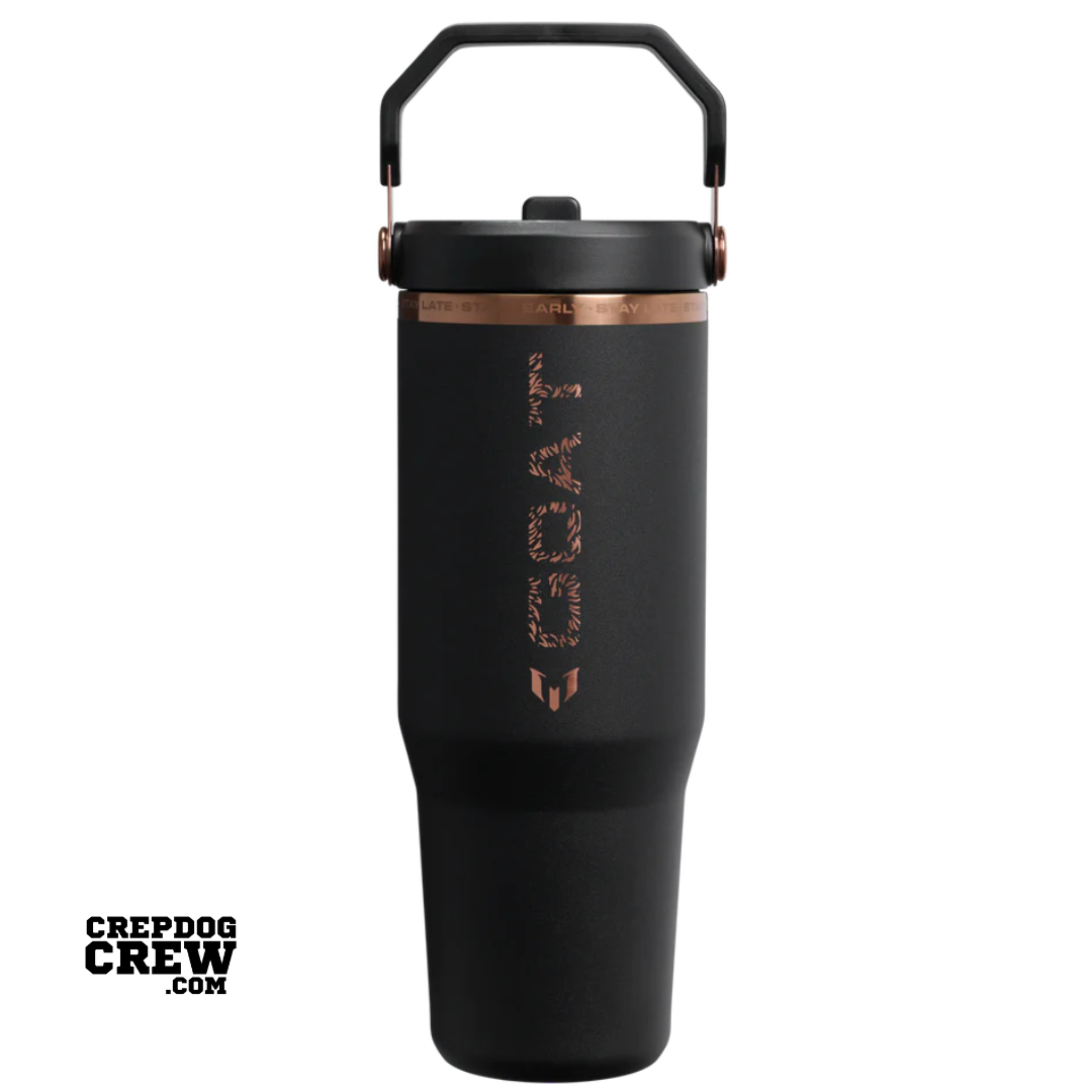 STANLEY Tumbler Mug IceFlow Flip Straw Messi GOAT Black 30 Oz