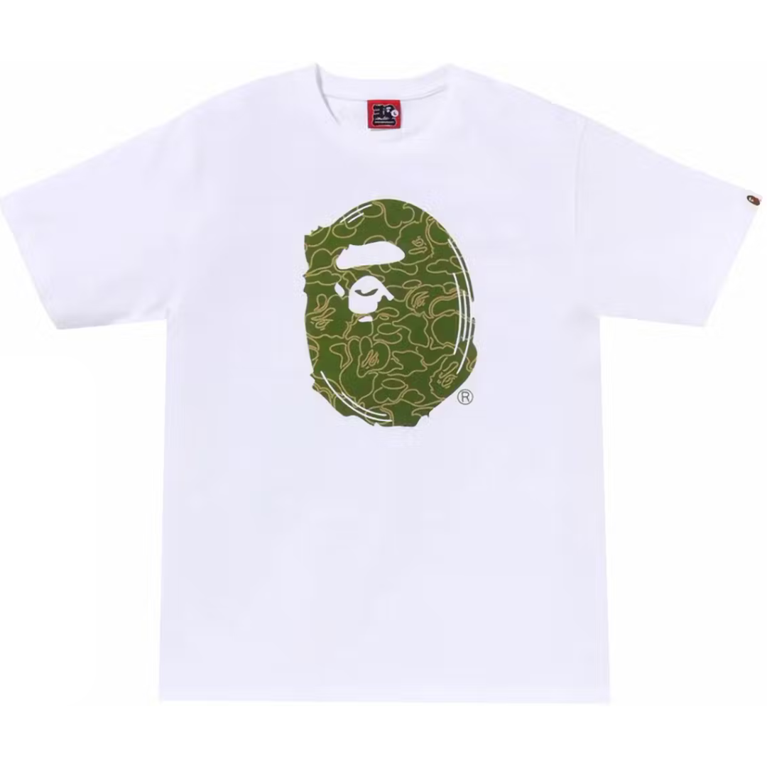 BAPE 30th Anniversary I Tee White Green