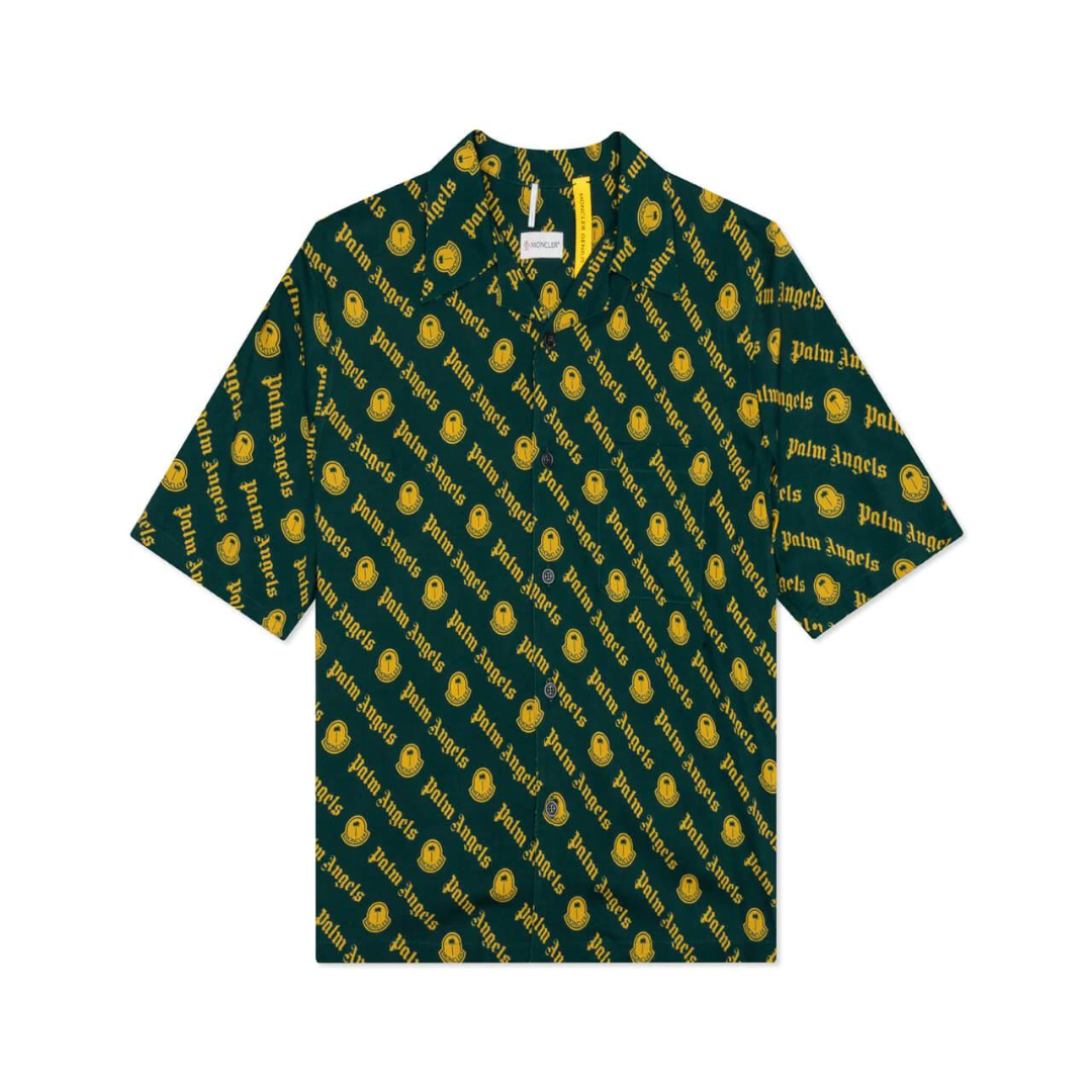 Moncler x Palm Angels Logo Print Shirt Yellow/Green