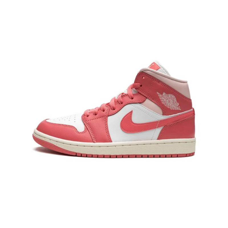 Jordan 1 Mid Strawberries and Cream (W) | Nike Air Jordan | Sneaker Shoes by Crepdog Crew