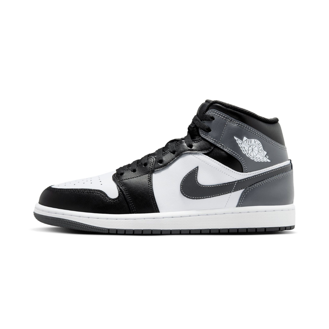 Jordan 1 Mid Black White Iron Grey