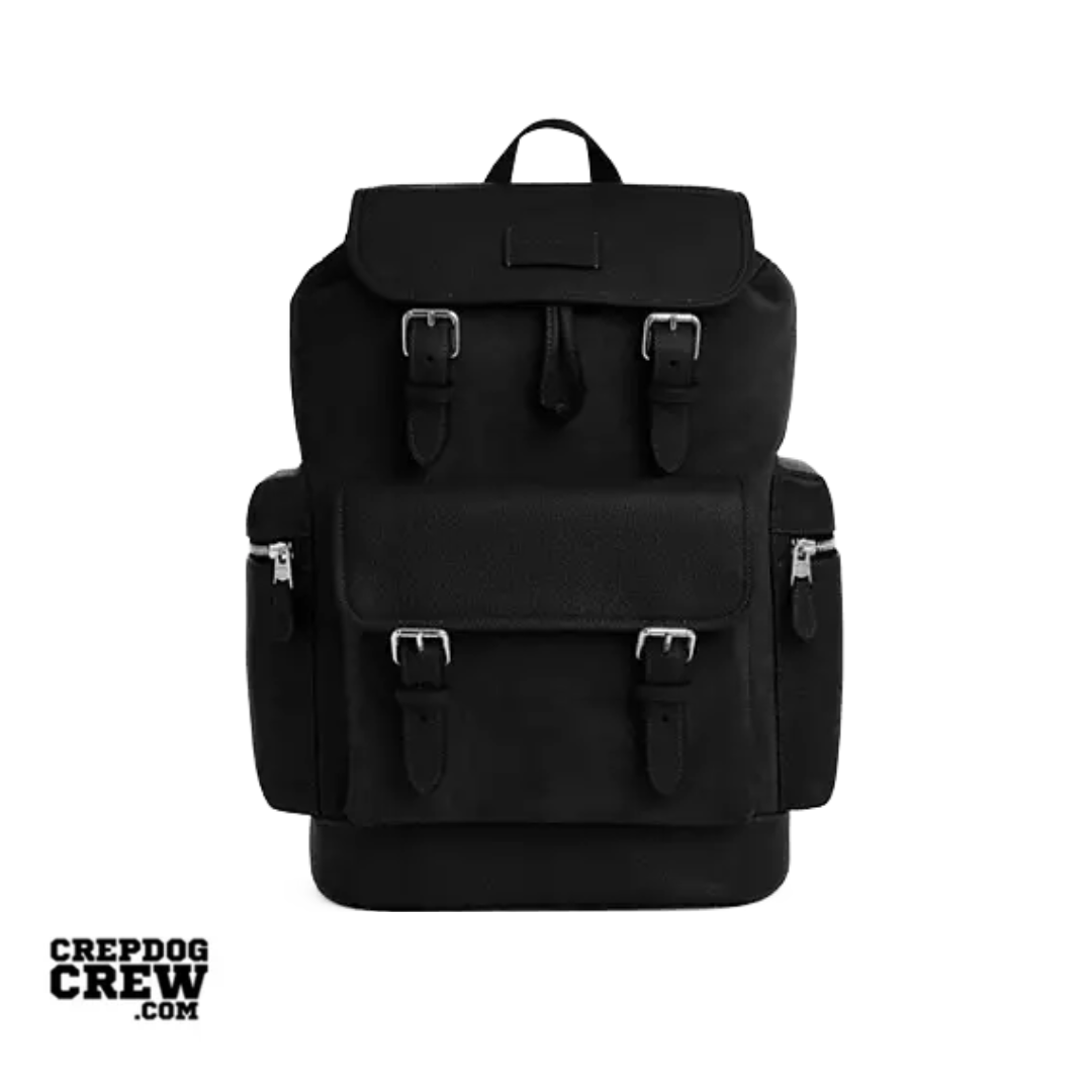 Coach Sprint Backpack suede Silver Black