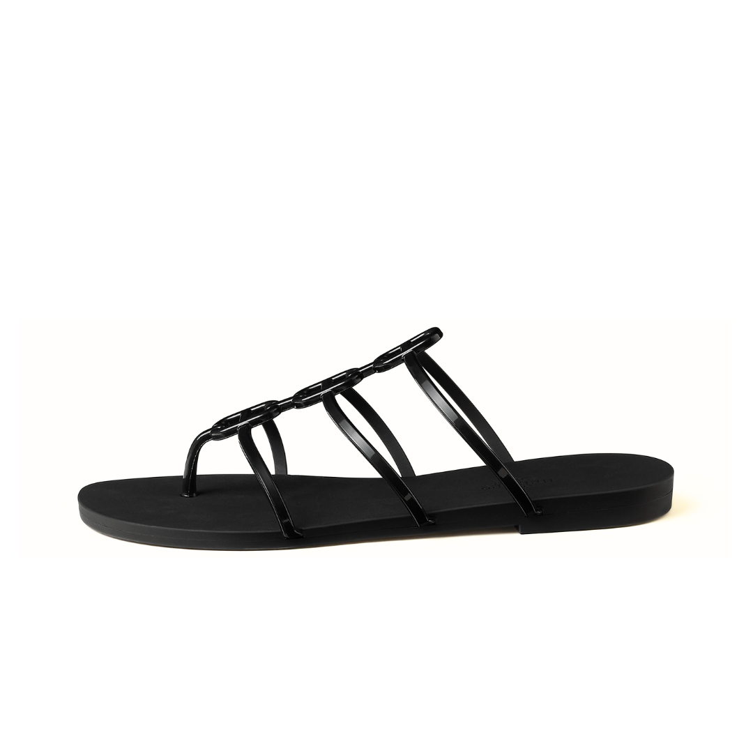 Hermes Mykonos Sandal Noir