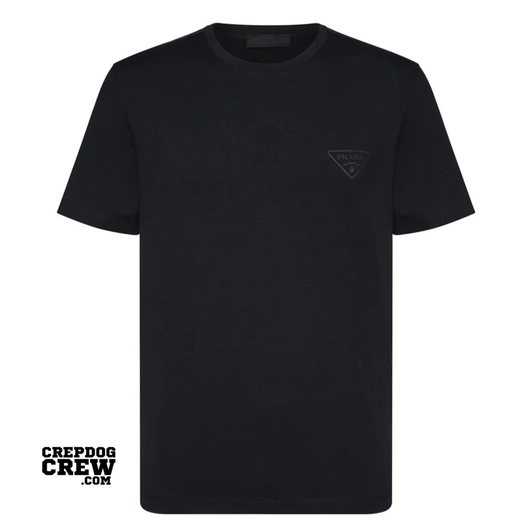 PRADA GIROCOLLO MC TEE BLACK