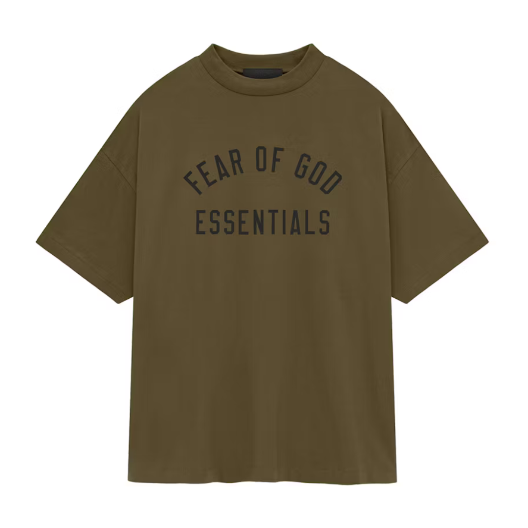 Fear of God Essentials Jersey Crewneck Tee Olive