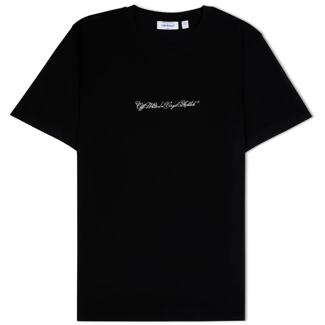 Off White Script Arrow Slim Tee BLACK