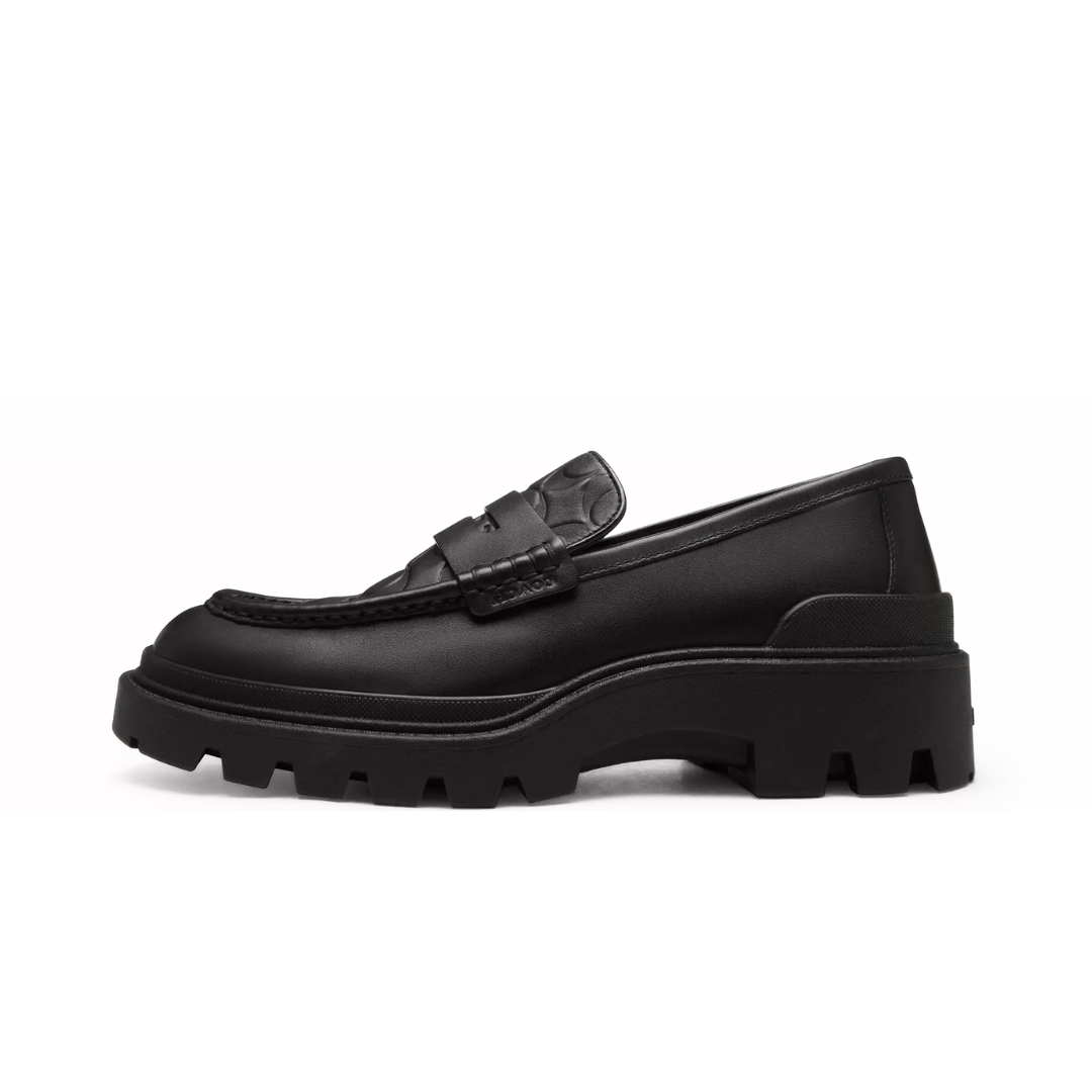 COACH LOAFER IN SIGNATURE LEATHER BLACK