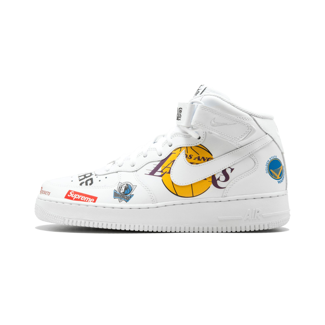 Nike Air Force 1 Mid Supreme NBA White