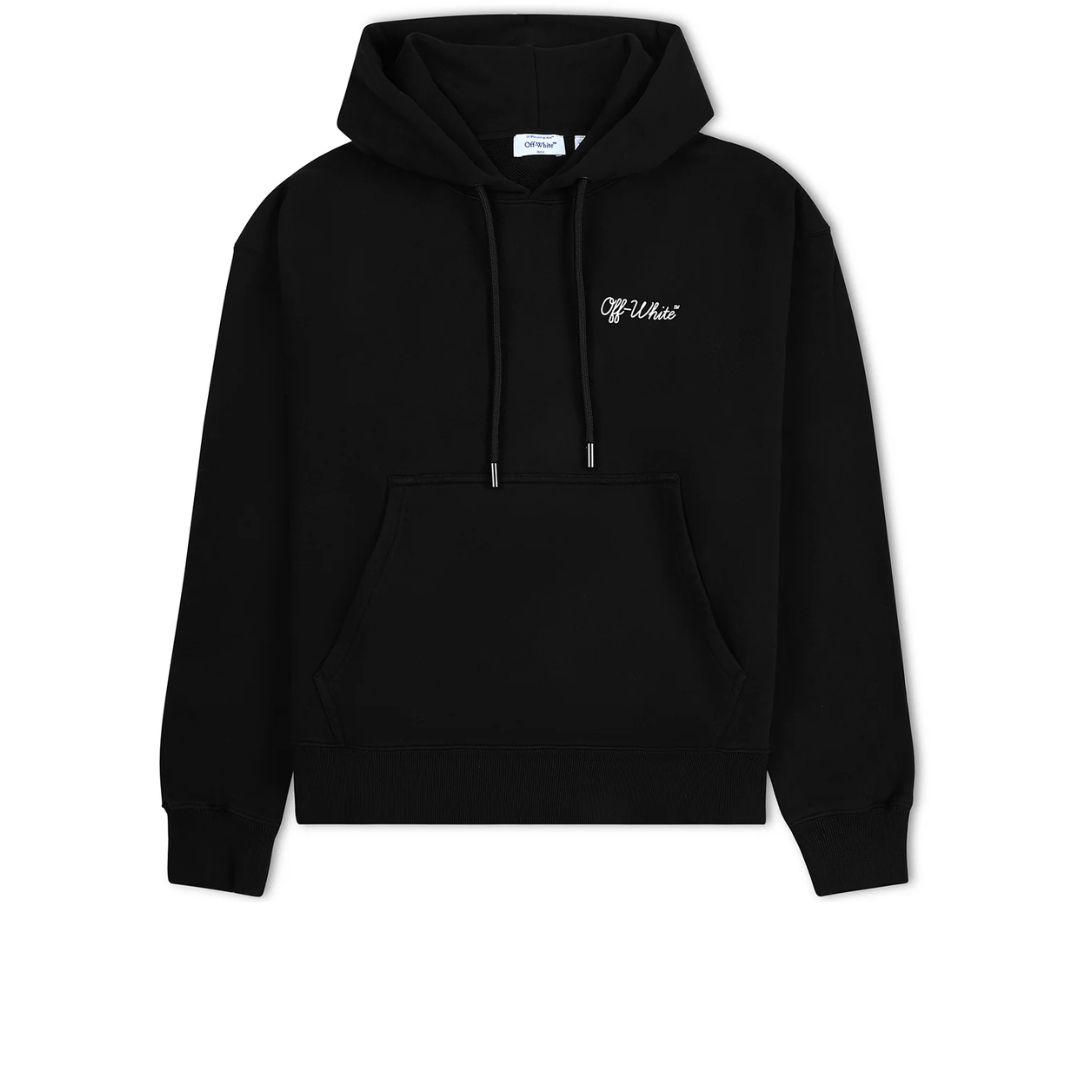 OFF WHITE Script Skate Hoodie BLACK