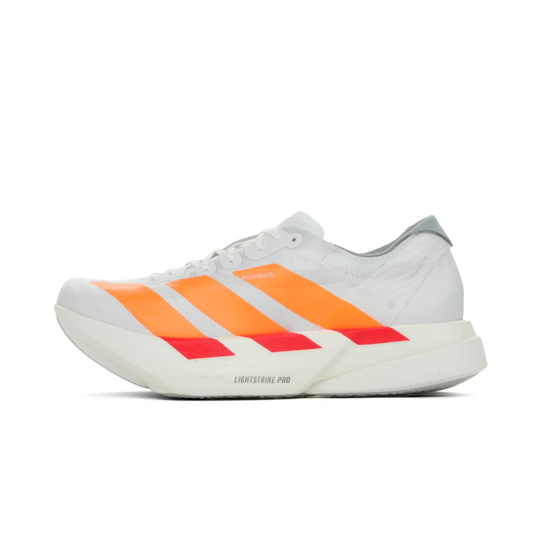 adidas Adizero Adios Pro 4 White Lucid Orange Red