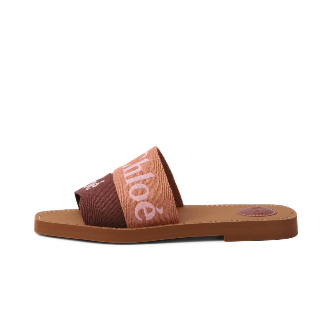 CHLOE WOODY MULE COFFEE PINK