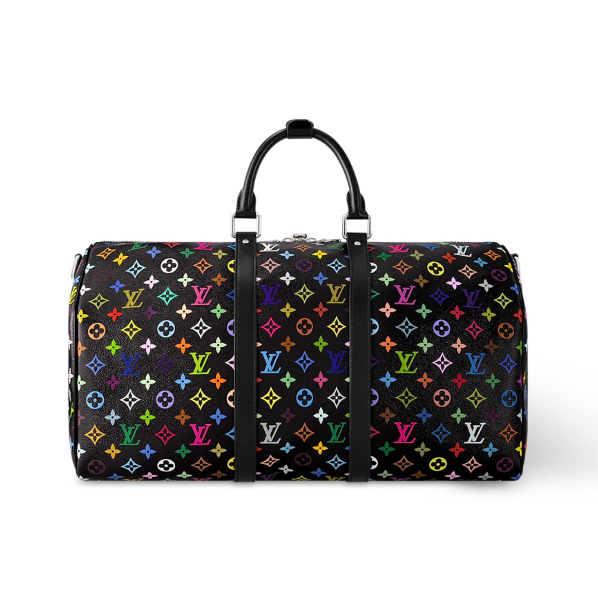 Louis Vuitton x Takashi Murakami Keepall Bandouliere 50 Black Multicolored