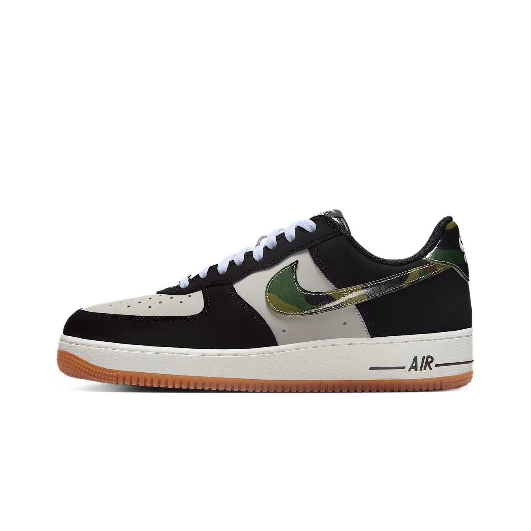 Nike Air Force 1 Low '07 LV8 Black Patent Camo Swoosh